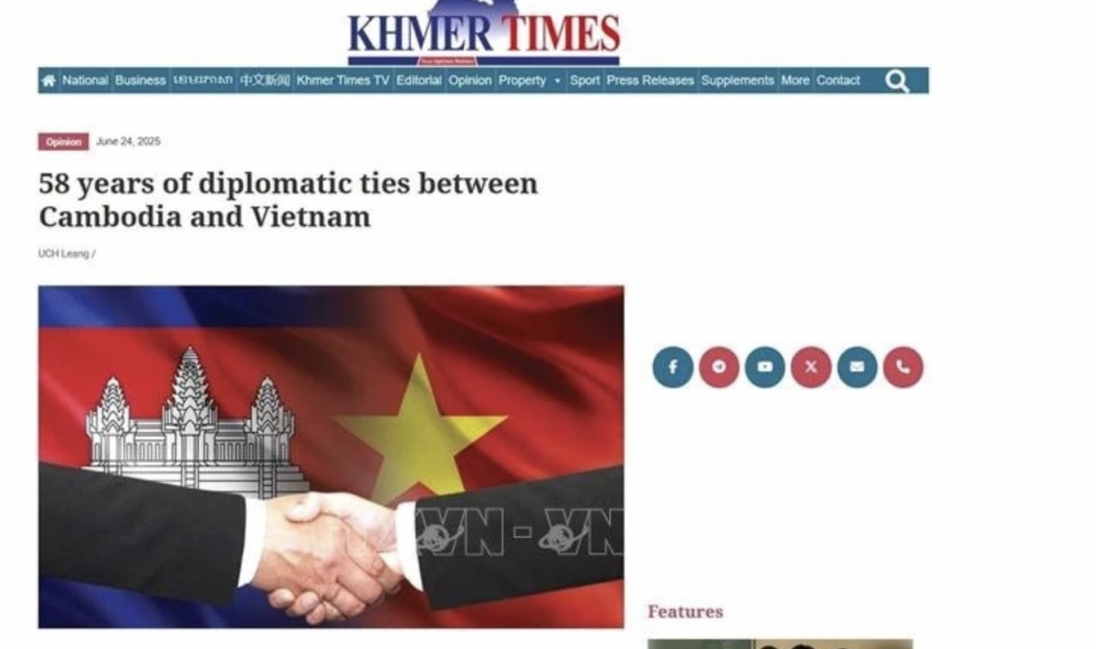Vietnam–Cambodia relations thriving across all sectors: Cambodian scholar